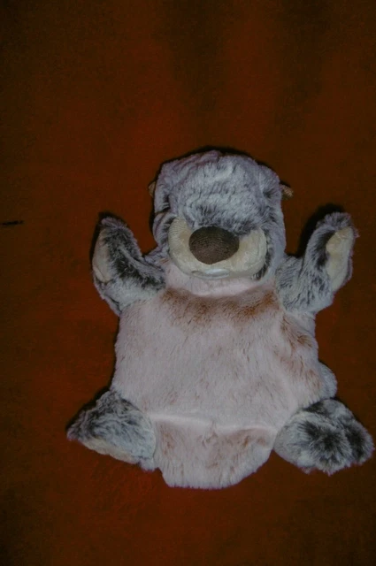 Doudou Créations Dani Marionette Marmotte Castor Brun Chiné Neuf