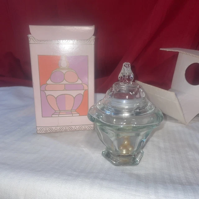 Vintage Avon Castleford Glass Cute 1976 4 Bath Pearls Imperial Garden EstateFind