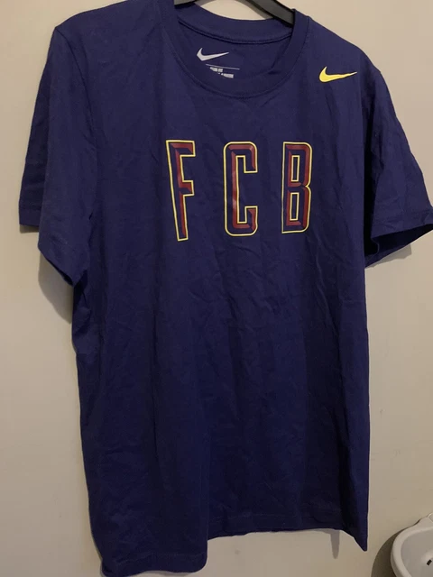 Nike Large Herren blau Nike Fußball Barcelona Training T-Shirt einwandfreier Zustand