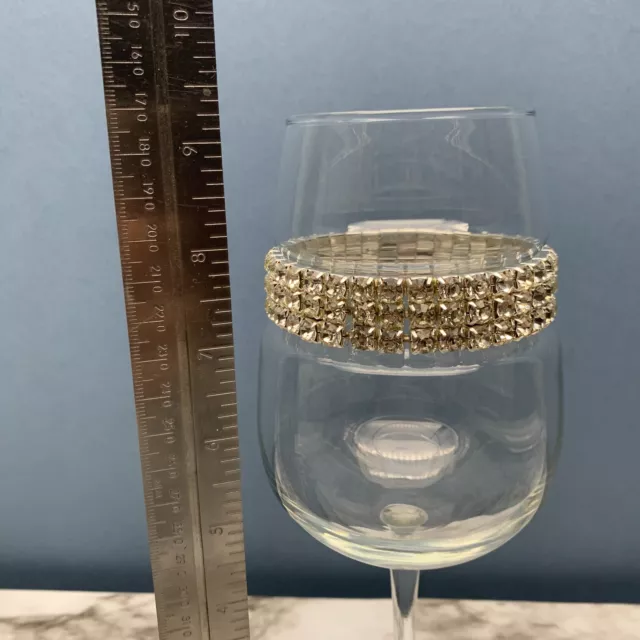 NEW Rhinestone Wine Glass Goblet for Princess Bachelorette Wedding 9.25"h BLING 3