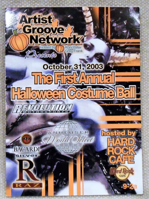 Hard Rock Cafe Kona Hawaii First Annual Halloween Costume Ball 2003 Event Flyer