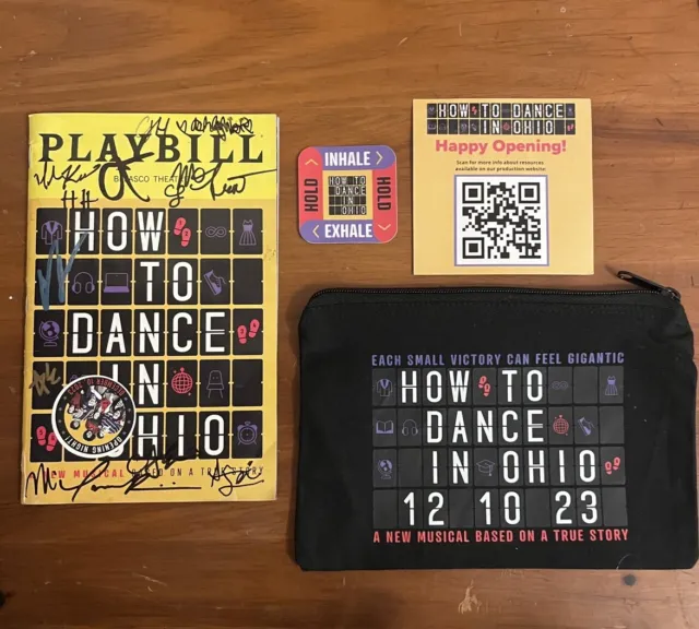 How to Dance in Ohio OPENING NIGHT Signed Pack- Playbill, pouch, sticker