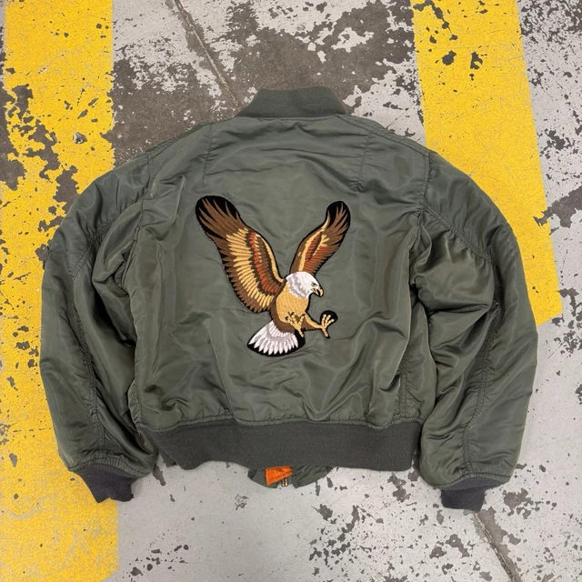 VINTAGE 80'S USAF MA-1 FLIGHT JACKET BOMBER ALPHA Industries