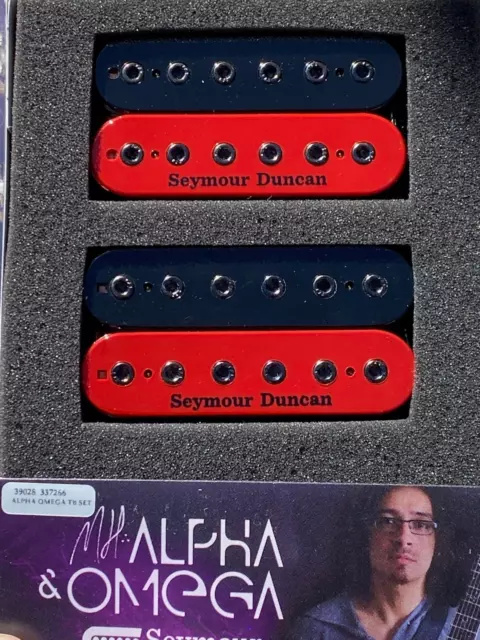 Seymour Duncan Mark Holcomb Alpha Omega Trembucker Set - Red/Black Zebra