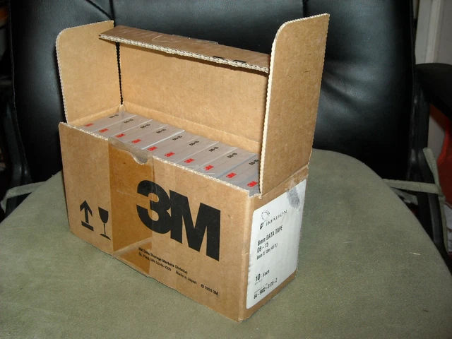 3M Iimation 8mm data tape d8-15 8mmX15m 10 in box 84-9802-3170-2 1993