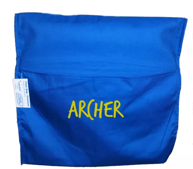 Kids School Chair Bag / Book Bag | Personalised | Boys Royal Blue  1st name FREE