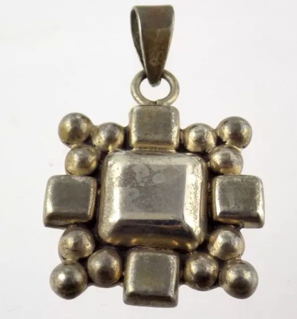 Pendentif Taxco Mexico Argent Sterling 925 TC-314 Design Géométrique 12.5G