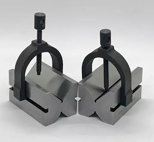 Vee Block & Clamp Set. 70mm x 45mm x 40mm Sold in Matching Numbered Pairs. 3