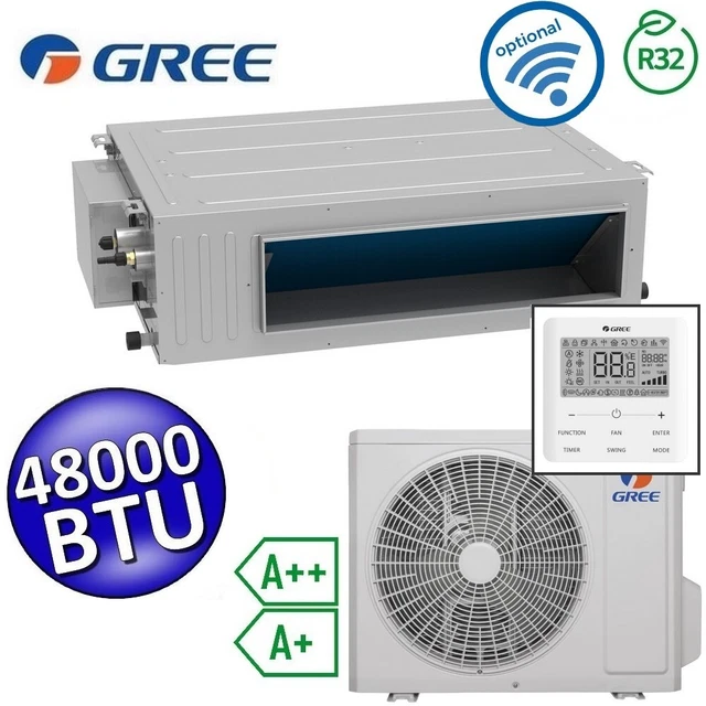 Climatiseur Cassette 8 Voies Gree 12000 BTU R32 - Télécommande Incluse - Neuf