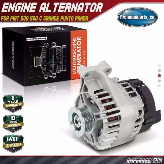 Alternator for Fiat 500 500 C Grande Punto Panda Ford Ka RU8 Lancia Ypsilon 312