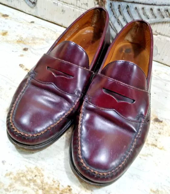 GH BASS WEEJUNS Men’s Size 9EE Wilton Penny Loafers Burgundy Leather ...