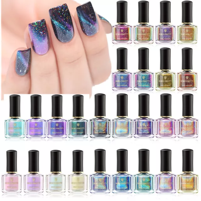 BORN PRETTY Nail Polish Holographicss Chameleon Magnetic Color Changing Nail Art 2