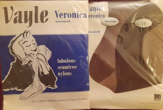 2X Vintage 1960s Vayle Veronica Stockings  Seamless 11 BNIP