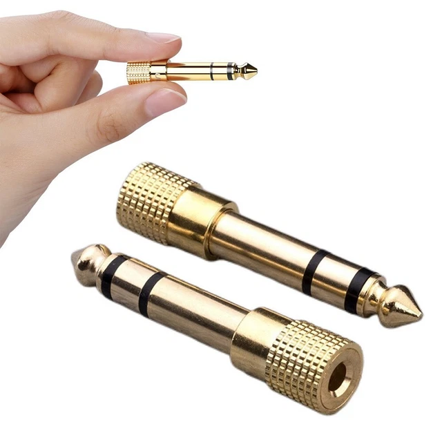 Premium Construction 10 Pcs Gold Plated 6 35mm to 3 5mm Male Stereo Socket