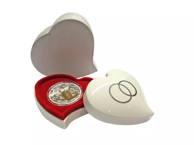 2013 Niue 2$ Love Forever DOVES II Wedding 1 Oz .999 Proof Silver Coin Gift