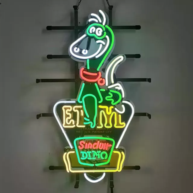 Sinclair Dino Gasoline Neon Sign 24x15 Gas Station Wall Decor With HD Printing