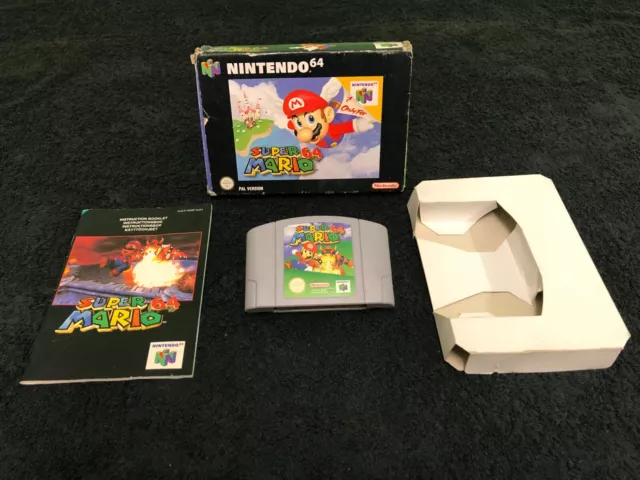 N64 Super Mario 64 PAL Nintendo 64 Fully Complete Boxed Instruction Booklet etc