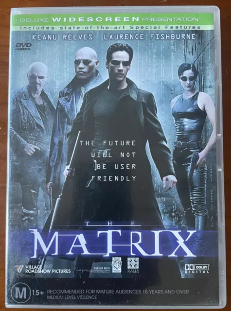 THE MATRIX - Keanu Reeves 1999 - Region 4  DVD - FREE POST