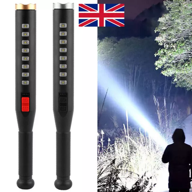 LED Torch Flashlight Bright Emergency Security Lamp Lights Battery UK