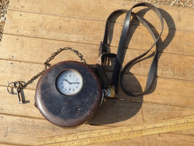 VINTAGE BLICK National Night Watchmans clock / Security Guards Clock in ...