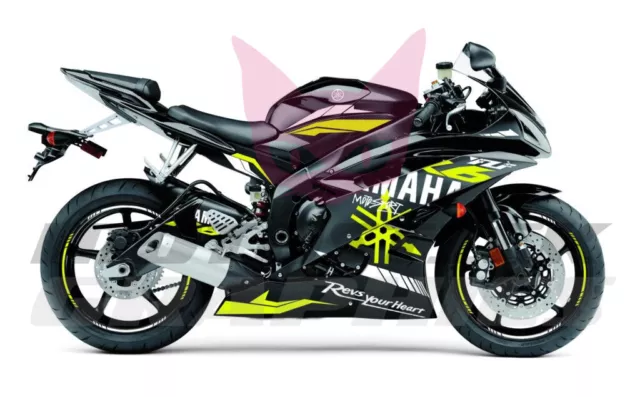Amazing Yamaha R6 Graphics Kit "Motosport ll" 2006-2007