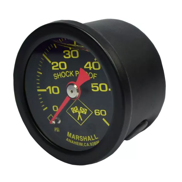 MARSHALL Öl Luft Manometer 0- 60 PSI f. Harley-Davidson Motorrad Öldruck schwarz 2