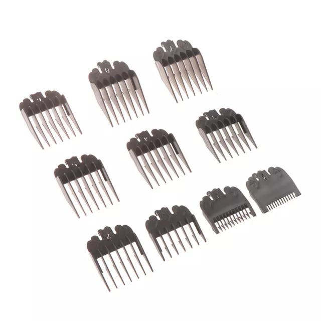 10PCS Hair Clipper Combs Guide Kit Hair Trimmer Guards 1.5-25MM Salon Tools #km