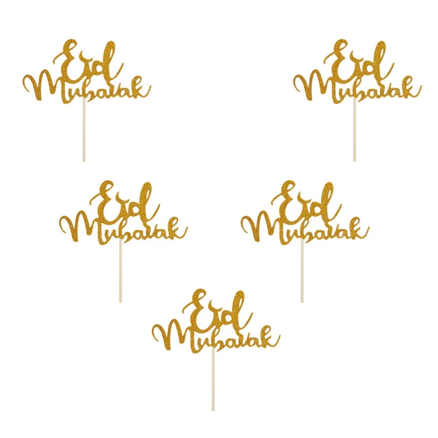 5 piezas Topper-Picks Cupcake-Topper decoración de pasteles educación musulmana