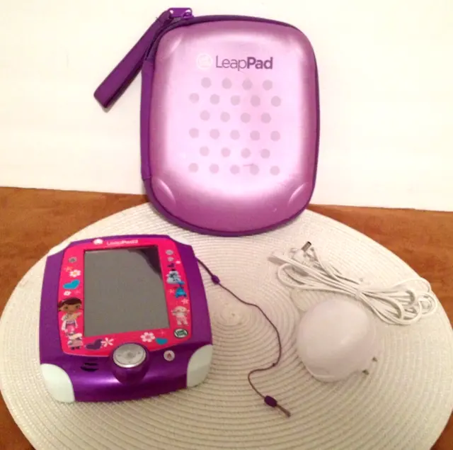 Leapfrog Leap Pad 2  Purple Learning Tablet Case OEM Cord  Camera no stylus