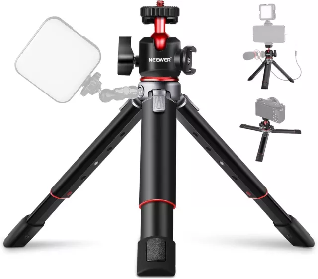 Mini Treppiede per Fotocamera con 360° Testa a Sfera & Slitta Coldshoe