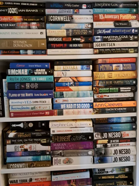 Joblot/ bundle 30 fiction books wholesale, all hardbacks random mix FREE P&P