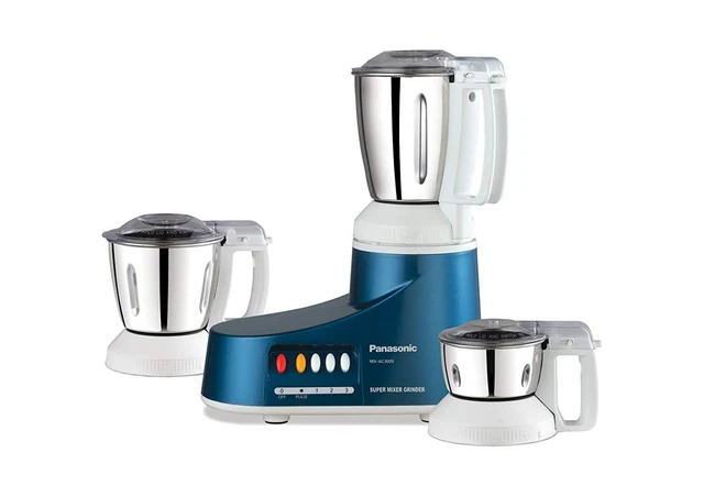 Panasonic Super MX-AC300S 550-W Mixeur Broyeur 3 Bocal (Bleu), 220-240V