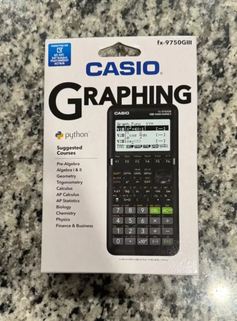 Casio FX-9750GIII Graphing Calculator Python & Natural Text Book Display **NEW**