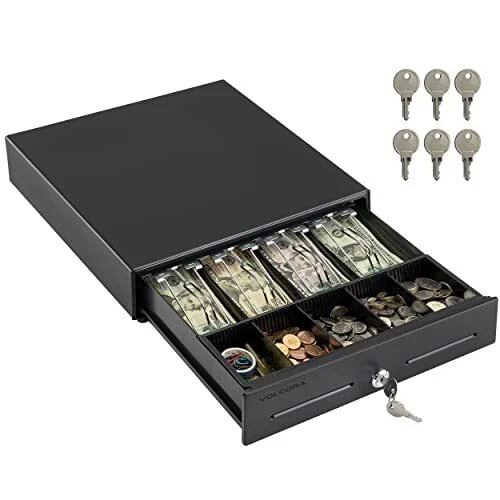 13" Cash Register Drawer for Point of Sale (POS) System with 4 Bill 5 Coin Ca...