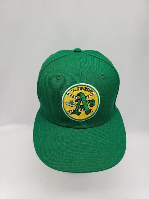 Oakland A's New Era Cooperstown Collection The Swingin' A's Fitted Hat Cap Sz 7