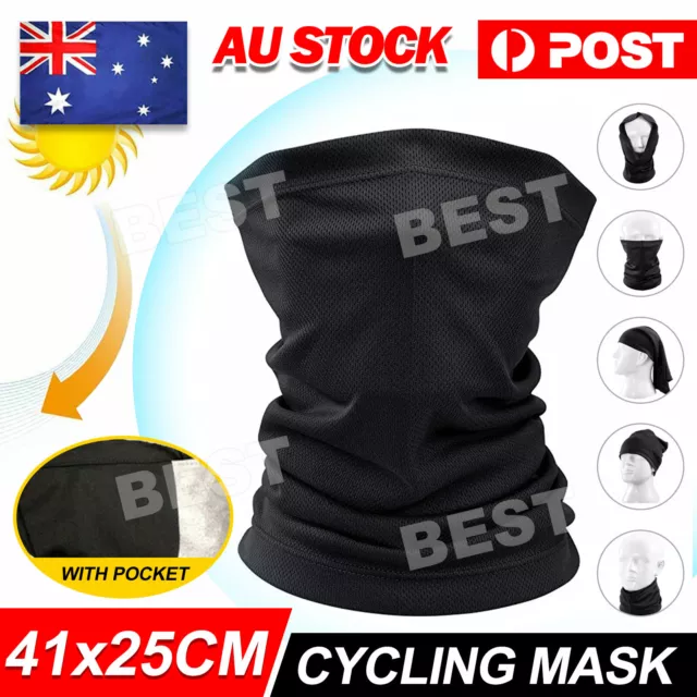 Cycling Half Face Mask Scarf Ice Ski Fishing Bandana Neck Cover Tube Headwear OZ