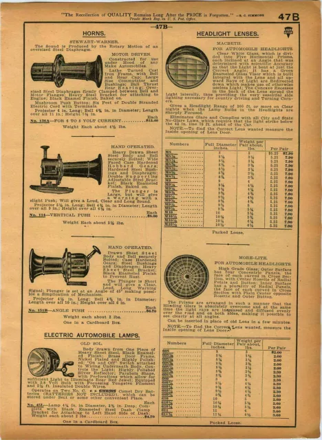 1921 PAPER AD Stewart Warner Hand Operated Car Auto Horn Motor Driven £9.56  - PicClick UK