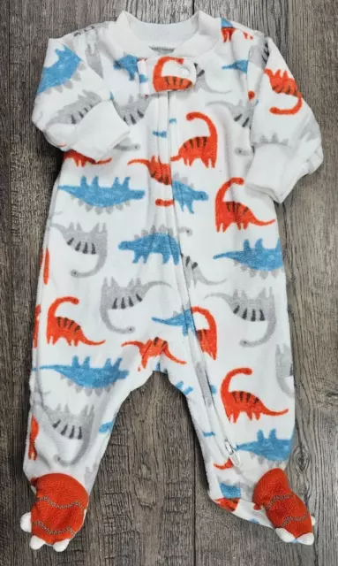 Baby Boy Clothes Child Mine Carter's Preemie Fleece Dinosaur Footed Outfit