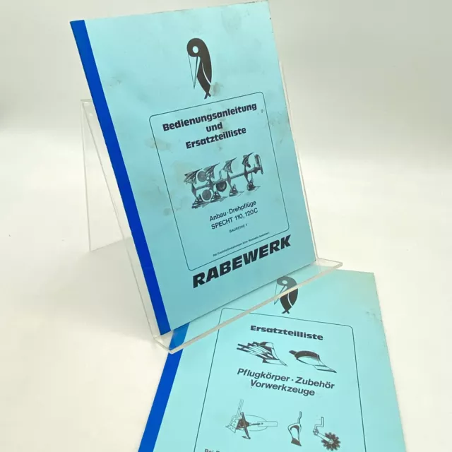 ++ Rabewerk / Plfug / Specht 110 / 120C / Ersatzteilliste / Betriebsanleitung ++