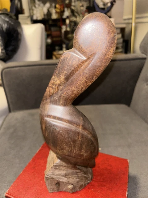 Vintage Carved Ironwood Pelican 11” Tall