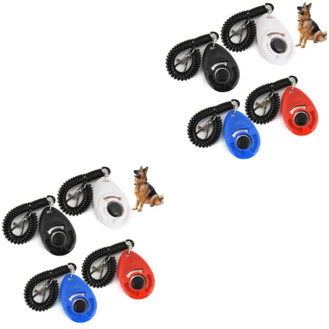 8 piezas Accesorios para mascotas Profesional Perro Clicker Tapón de ladrido
