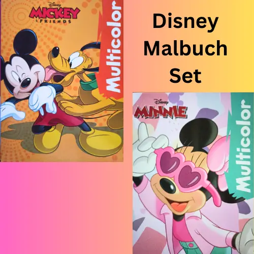 Malbuch Set mit Disney Minnie und Mickey Mouse & Friends Multicolor, Din A4