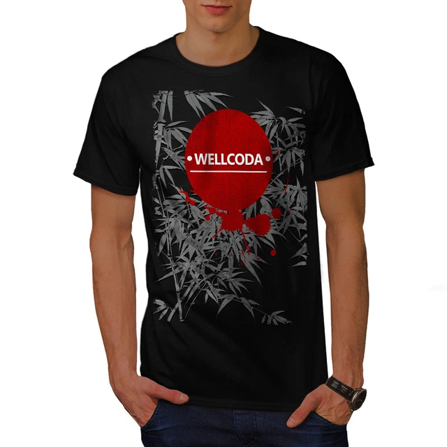 Wellcoda Japan Art Design Mens T-shirt, Japan Graphic Design Printed Tee