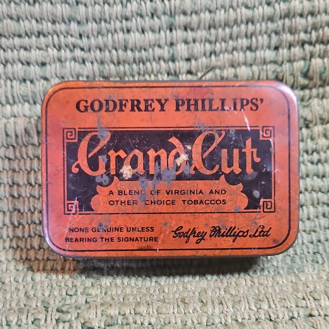 VINTAGE 'VIRGINIA BLEND' Grand Cut/Godfrey Phillips Ltd Tobacco Tin £6.51