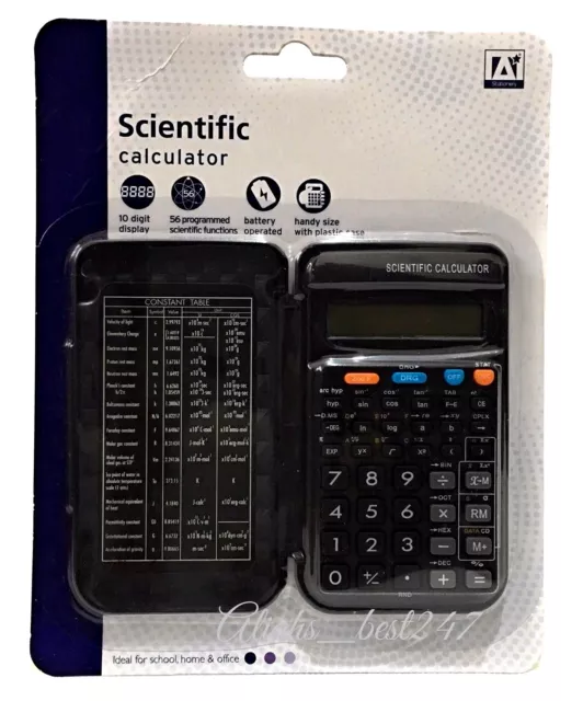 Scientific Calculator Pocket Size With Cover 10 Digit Display for School Student