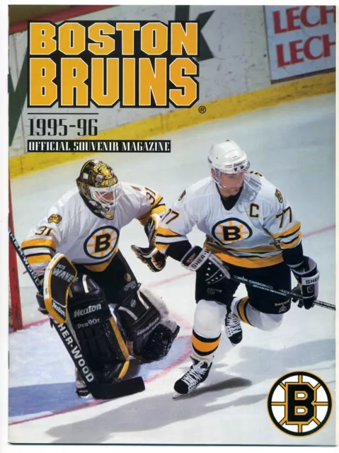 1995-96 Boston Bruins Souvenir Magazine Program vs Islanders Bourque Cover M255