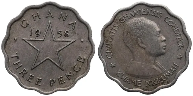 Ghana - 3 Pence 1958  - V