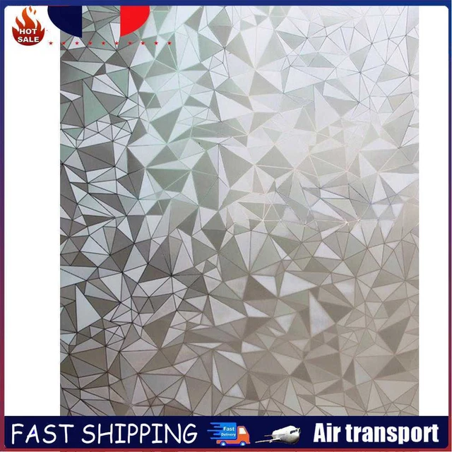 3D Triangle No-Glue PVC Static Window Film Frosted Glass Sticker Home Decor