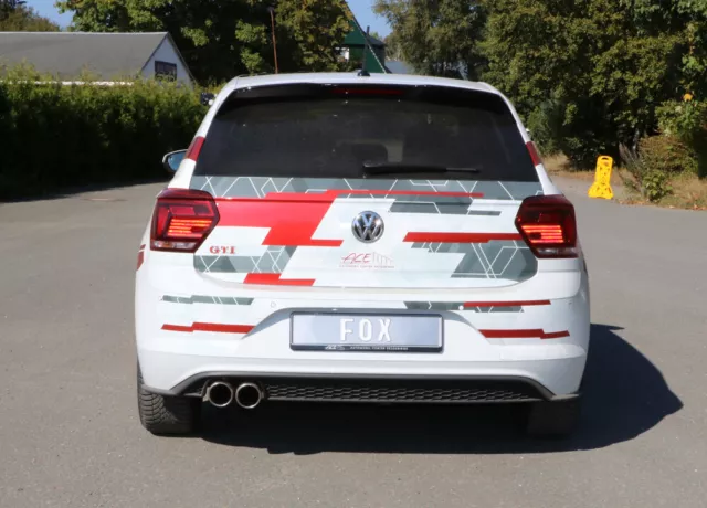 Fox Auspuff Sportauspuff Sportendschalldämpfer für VW Polo AW GTI 2,0l 147kW 17-