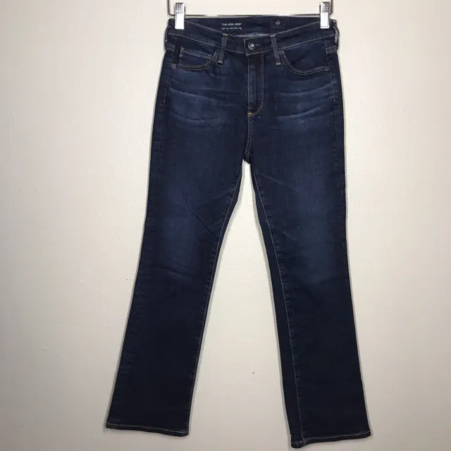 Adriano Goldschmied High Rise Slim Flare Crop Dark Wash Jeans Womens Size 25